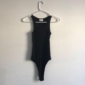 RE/DONE black ribbed tank bodysuit